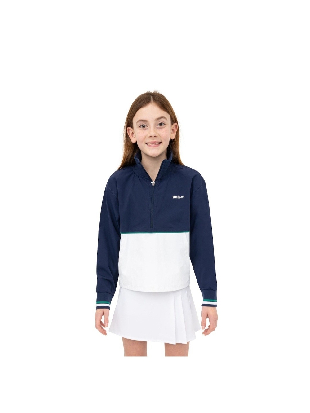 NWT Wilson Girls Colorblock Quarter-Zip Pullover Wind Jacket - Size M (10/12)